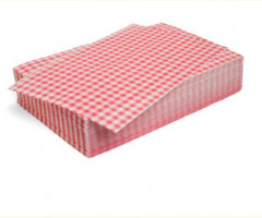 Duplex Red Gingham Wrapping Sheets 10" x 15" (100 pack)